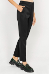 Elegant black slim-leg trousers