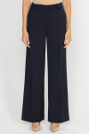 Elegant navy blue trousers with wide legs