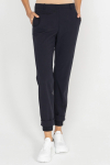 Navy blue knitted trousers