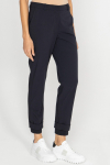 Navy blue knitted trousers