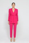  Elegant magenta slim-leg trousers