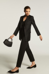 Elegant black slim-leg trousers