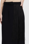 Elegancka spódnica w kolorze czarnym z frędzlami