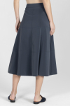 Granatowa nowoczesna spódnica midi
