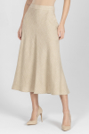 Spódnica z rozmodelowanym dołem w kolorze beżowym