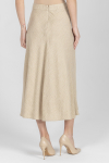 Spódnica z rozmodelowanym dołem w kolorze beżowym
