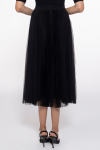 Czarna elegancka plisowana tiulowa spódnica