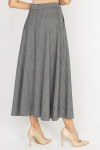  Grey herringbone flared skirt