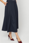 Navy blue flared skirt