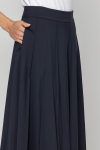 Navy blue flared skirt