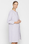 Coat with white and purple checks