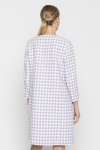 Coat with white and purple checks