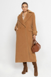 Elegant long camel coat 