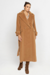 Elegant long camel coat 