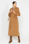 Elegant long camel coat 