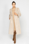 Beige coat with classic lapels