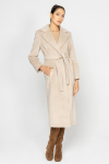 Beige coat with classic lapels