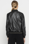 Black zip-up bomber jacket