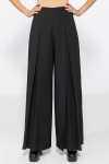 Czarne eleganckie szerokie spodnie
