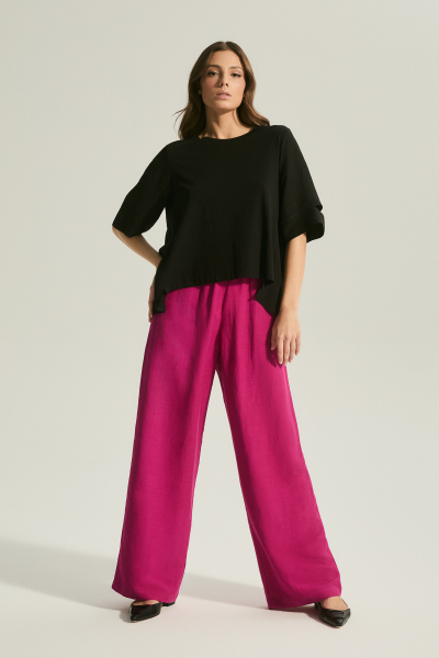 Luźne spodnie z szeroką nogawką