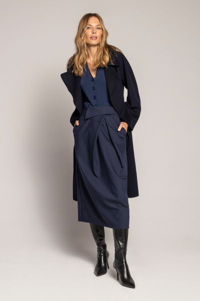 Granatowa spódnica maxi