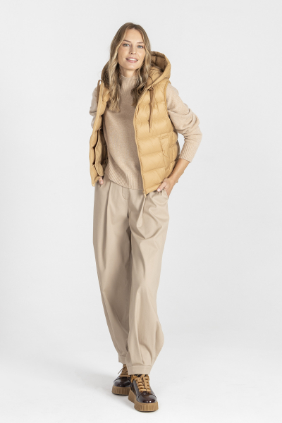 Beige sleeveless jacket