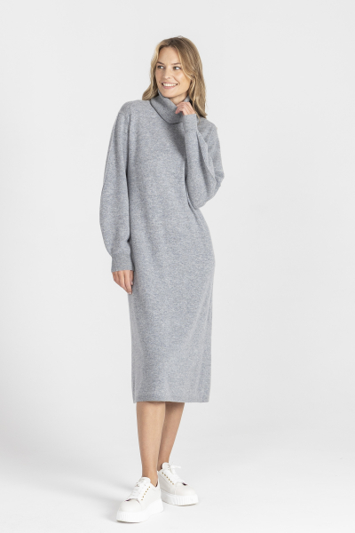 Grey knitted tube dress