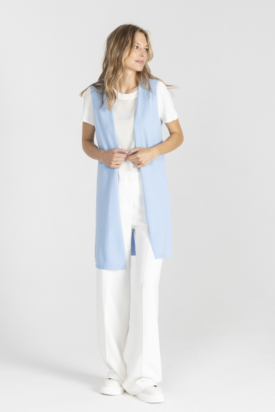 Blue knitted vest