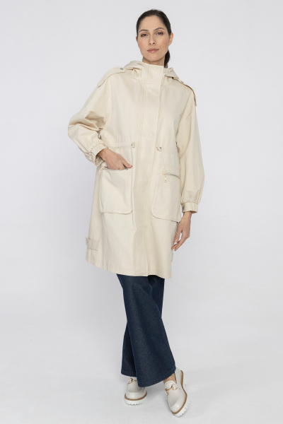 Ecru parka coat 