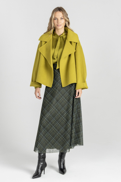 Krótka kurtka w odcieniu limonki