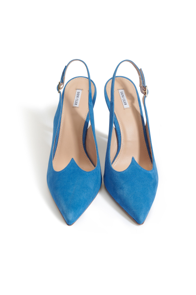  Saphire slingback heels 
