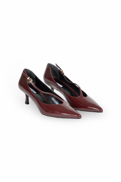 ORO: Eleganckie szpilki w kolorze burgundowym