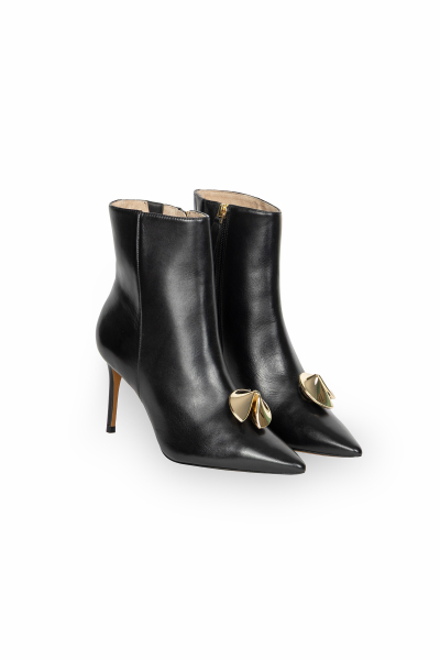 ORO: Czarne botki na ośmiocentymetrowej szpilce