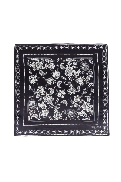 Jedwabna chusta w czarno-biały print