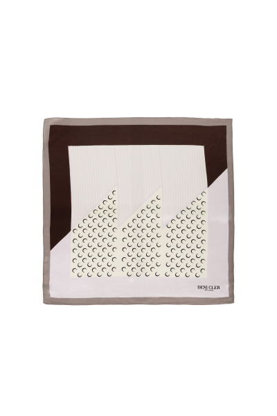 Jedwabna chusta w odcieniu różowo-brązowym