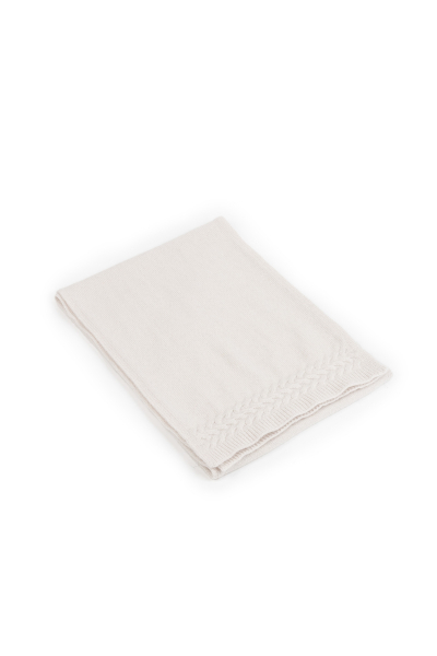 Szal z kaszmiru w odcieniu jasnego beżu