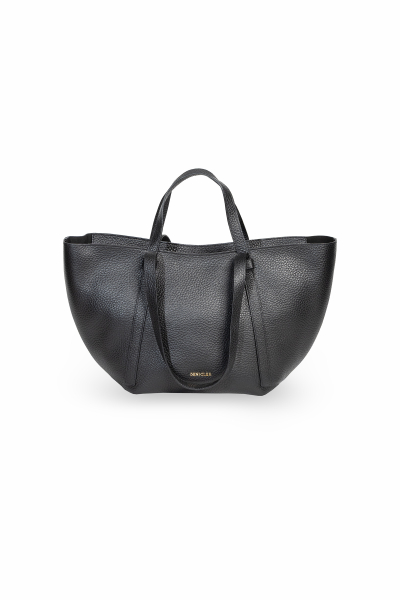 Czarna duża półokrągła torba