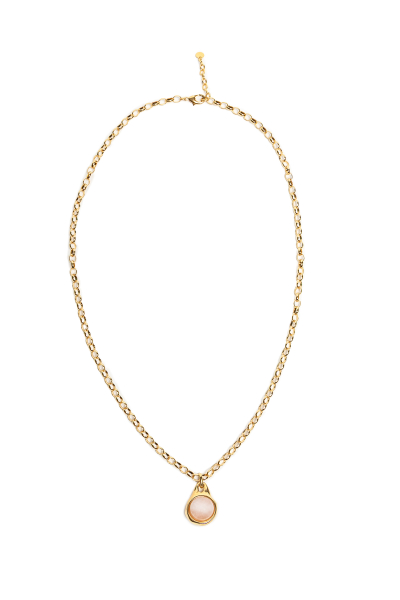 Długi naszyjnik z łańcuszka platynowanego 24 karatowym złotem