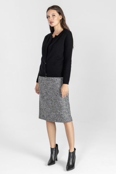 Czarny komplet kardigan plus top