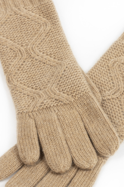 Rękawiczki z kaszmiru od odcieniu kamelu