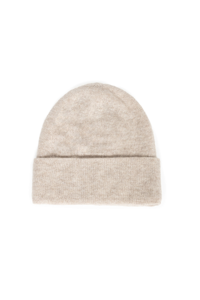 Beżowa czapka typu beanie