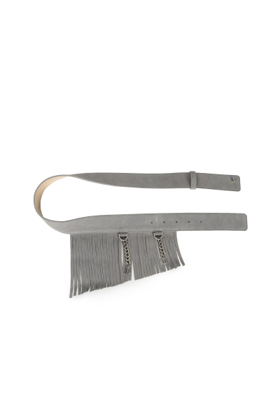 Szary pasek z frędzlami