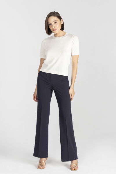 Light short-sleeved jumper in ecru