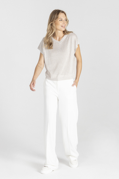 Knitted blouse in muted pink shade