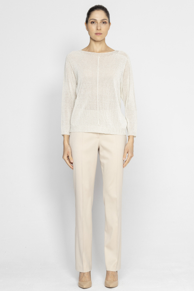 Beige openwork sweater