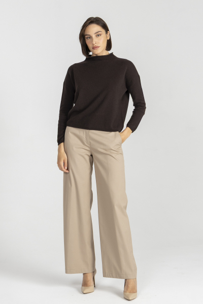 Brązowy półgolf z wełny i kaszmiru