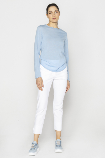 Blue fine wool sweater