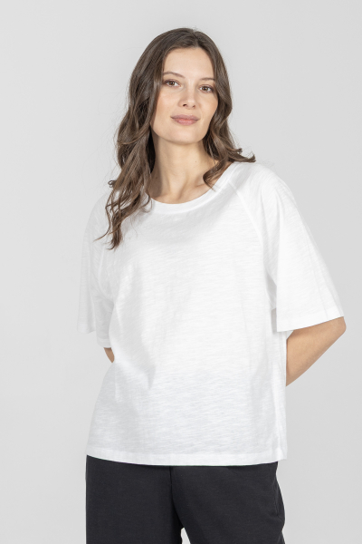 Luźny t-shirt z bawełny