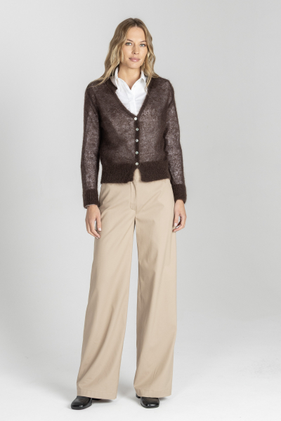 Lekki brązowy kardigan