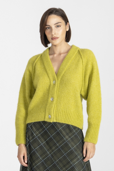 ORO: Kardigan w kolorze limonki